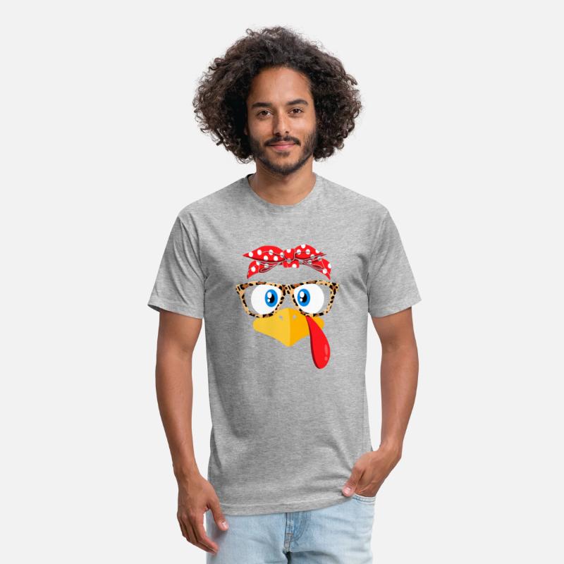 Thanksgiving Turkey Face Leopard Print Glasses