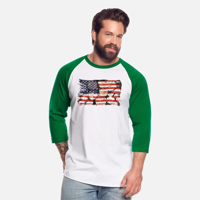 The Usa Flag Tree Trunks America Patriotism