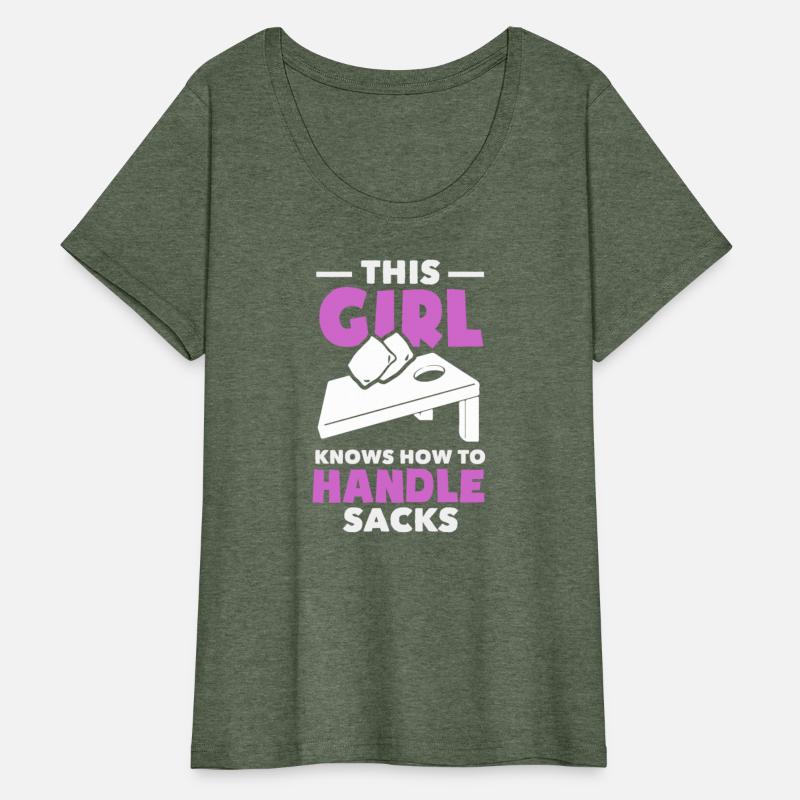 This Girl Knows Cornhole Handling Sacks