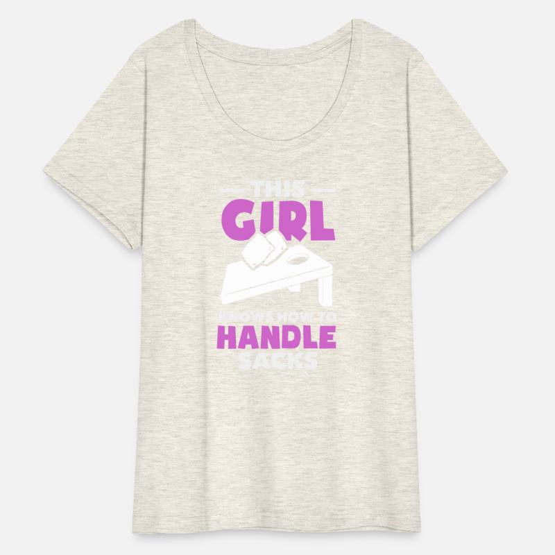 This Girl Knows Cornhole Handling Sacks