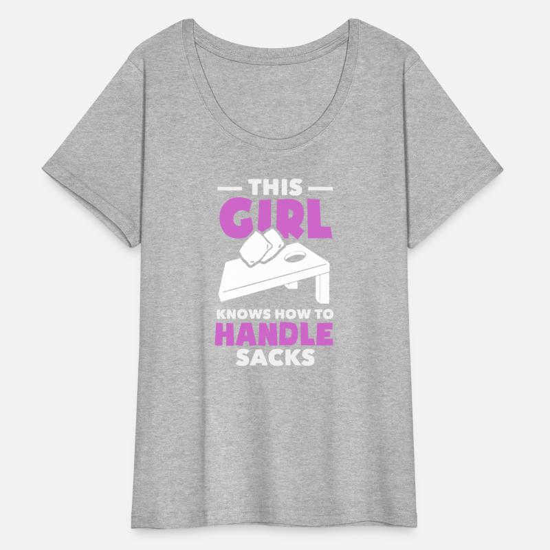 This Girl Knows Cornhole Handling Sacks