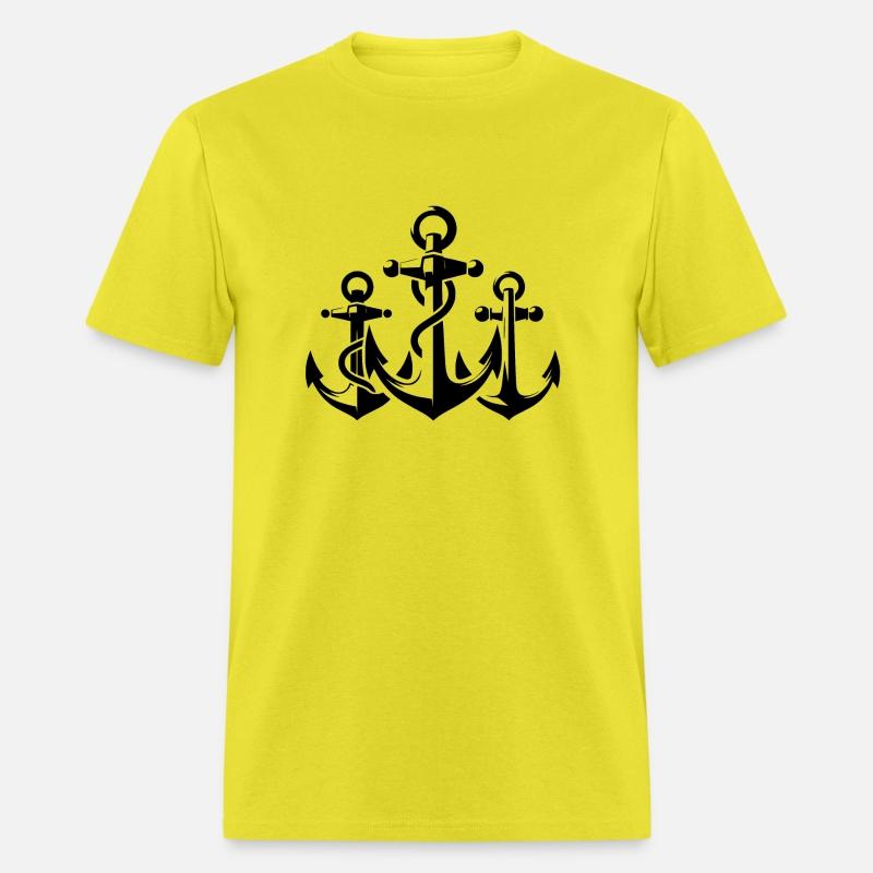 Three Anchors With Rope Rope Around The Iron