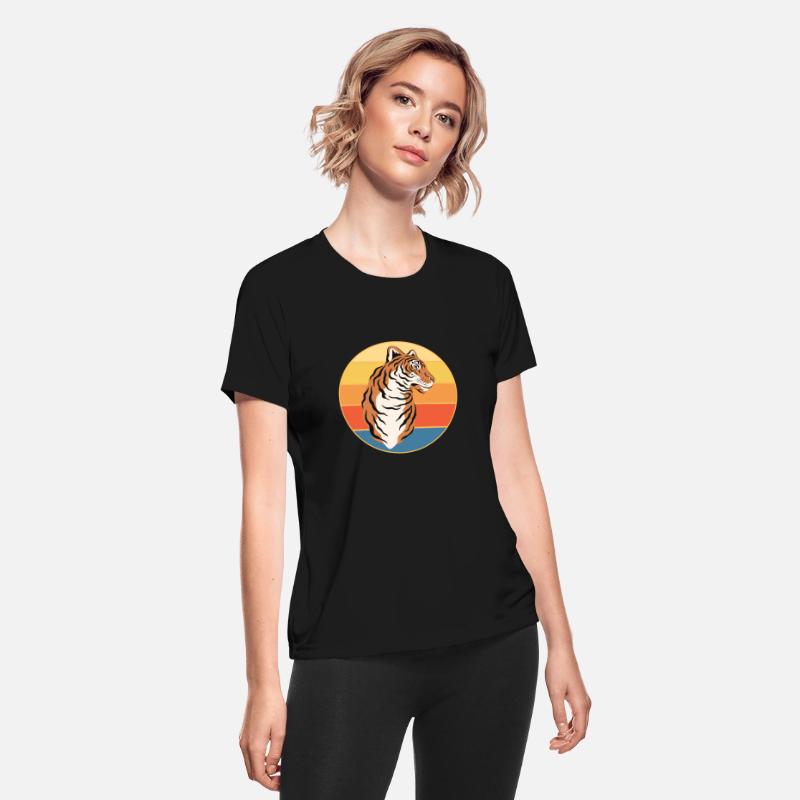 Tiger Big Cat Vintage Retro Sunset