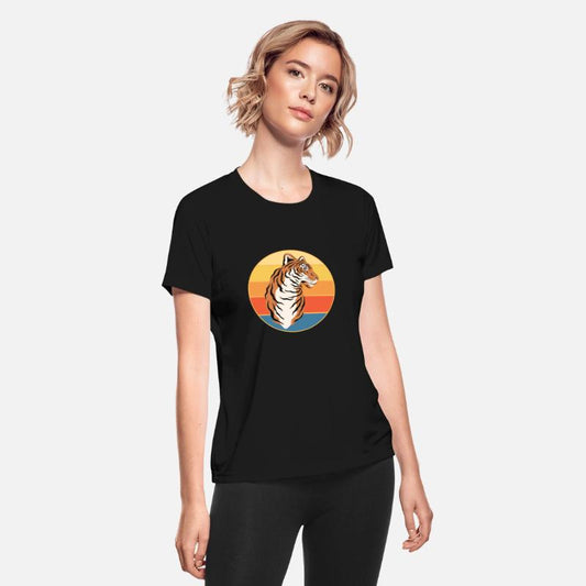 Tiger Big Cat Vintage Retro Sunset