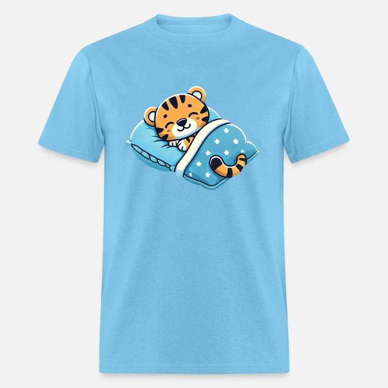 Tiger Sleeping In Bed At Night Time