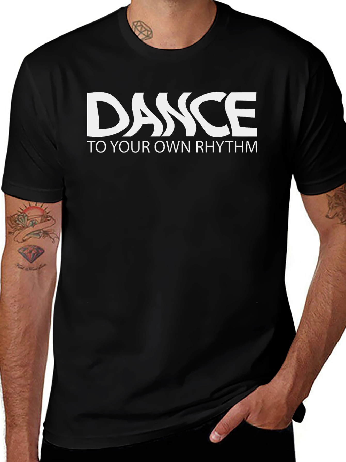 Dance to Your Own Rhythm - Stylish Black T-Shirt