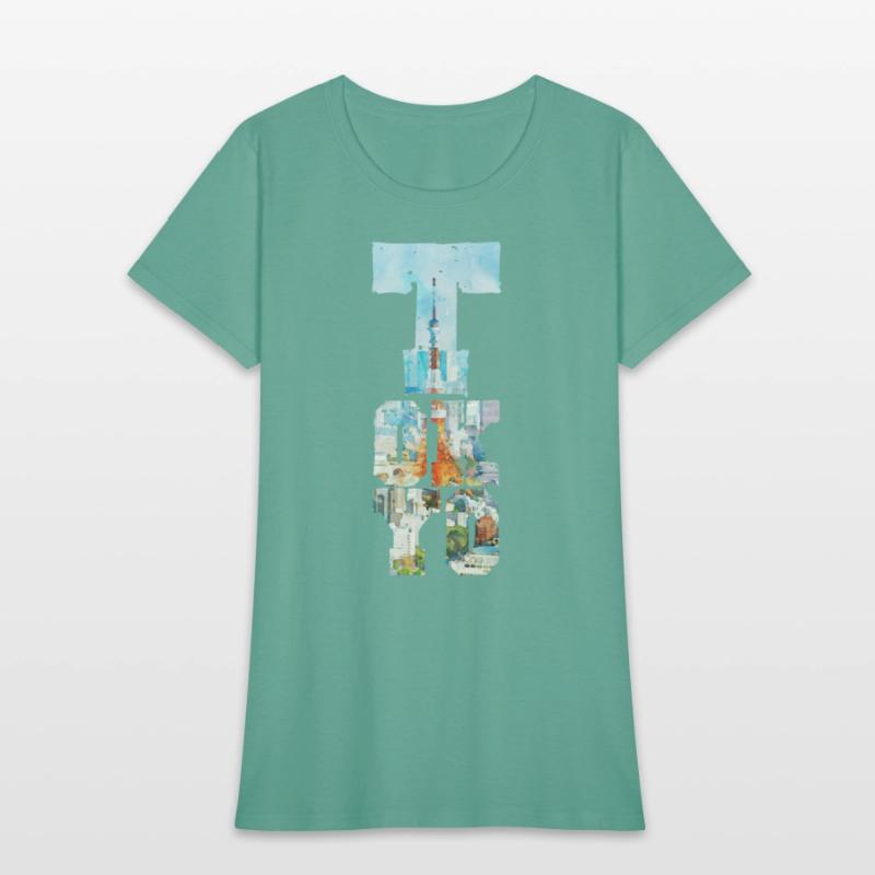 TOKYO TOWER FONT WATERCOLOR
