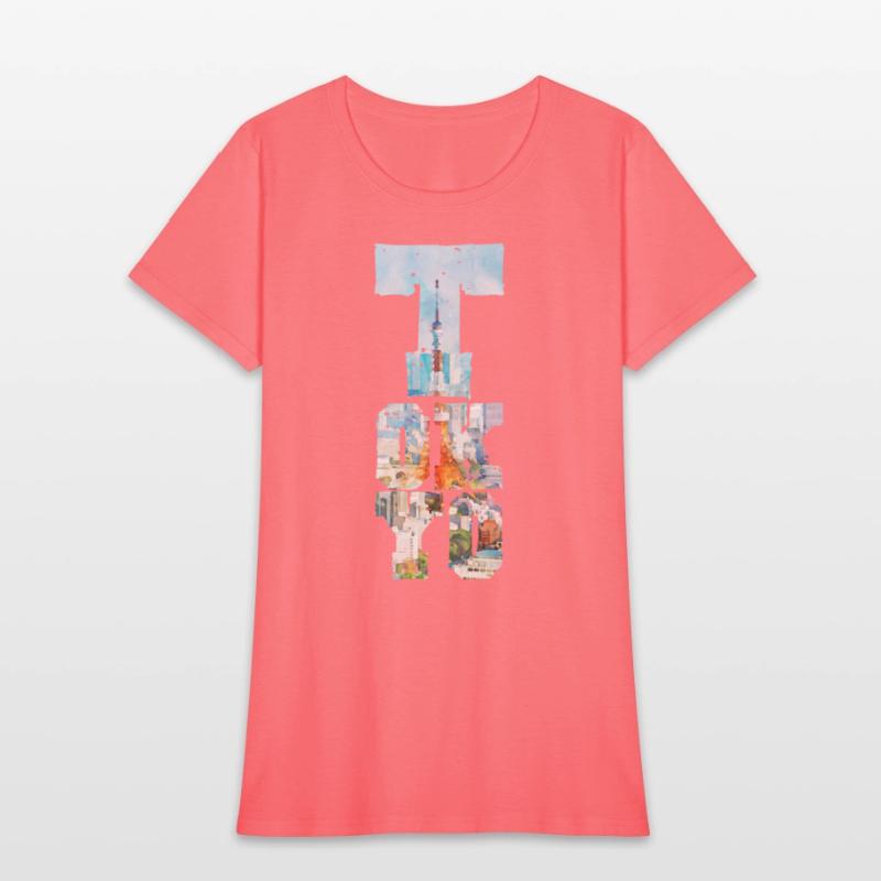 TOKYO TOWER FONT WATERCOLOR