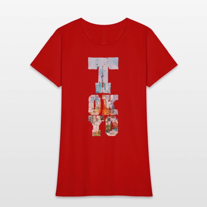 TOKYO TOWER FONT WATERCOLOR