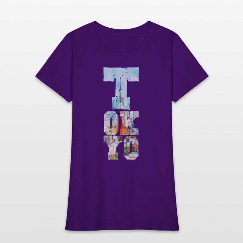 TOKYO TOWER FONT WATERCOLOR