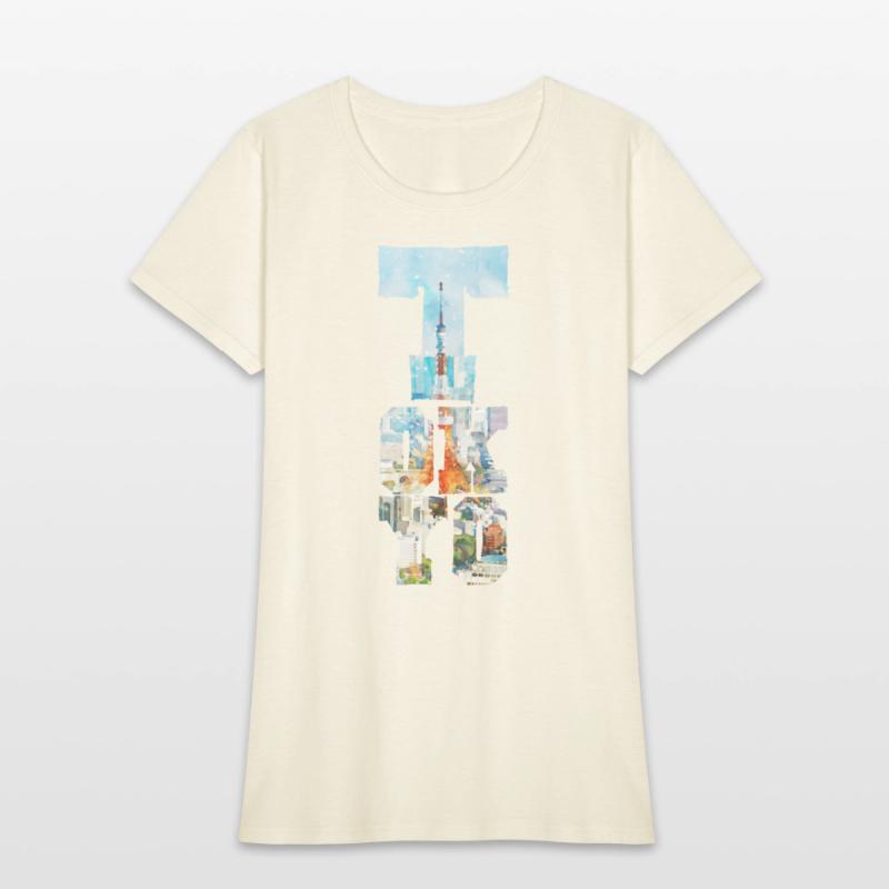 TOKYO TOWER FONT WATERCOLOR