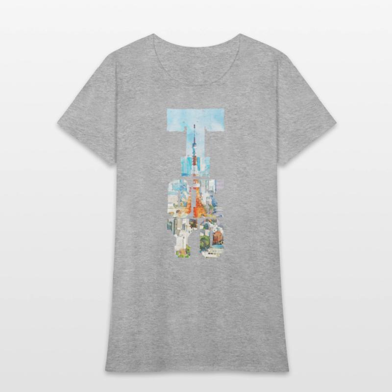 TOKYO TOWER FONT WATERCOLOR