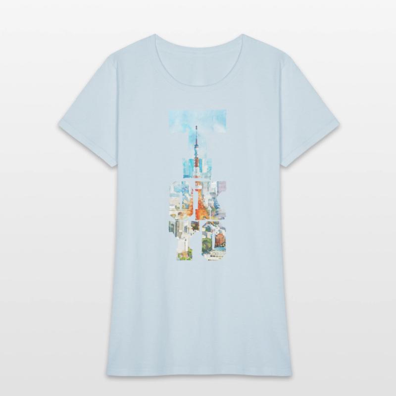 TOKYO TOWER FONT WATERCOLOR