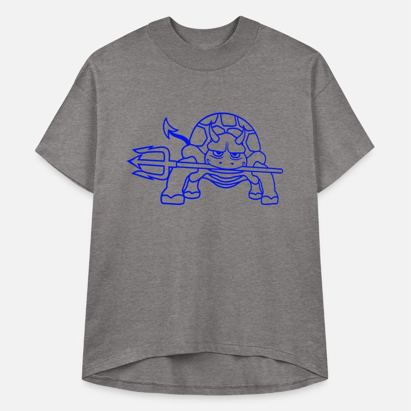 Turtle Devil Hell Trident Evil Demon Cool Cartoon