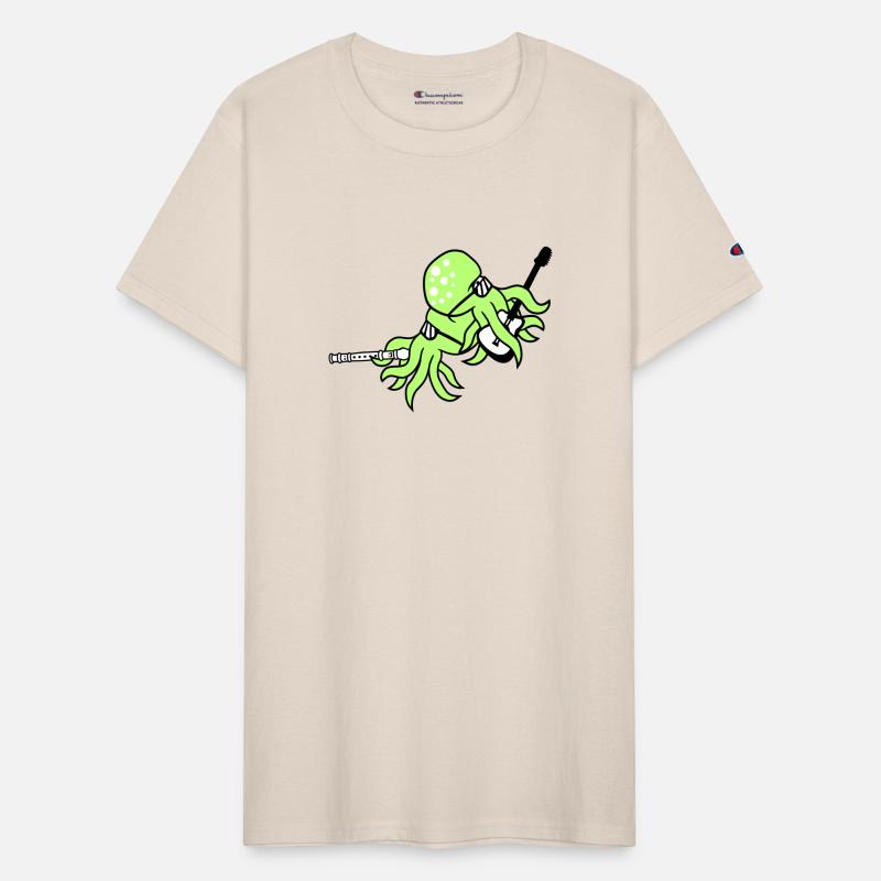 Two Octopus Kraken Squid Guitar Flute 2 Band Team