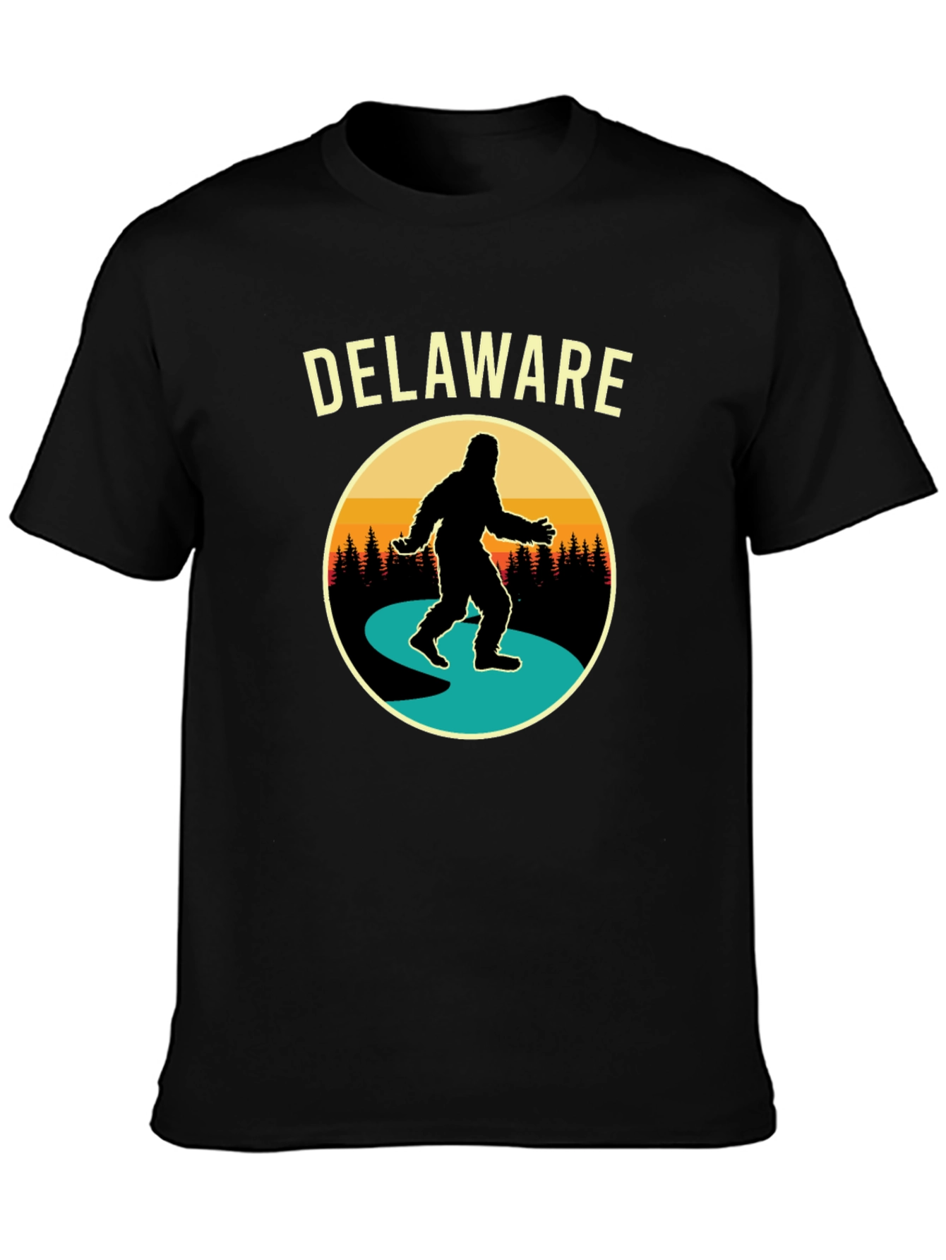 Delaware Bigfoot Graphic T-Shirt - Sasquatch Adventure Tee