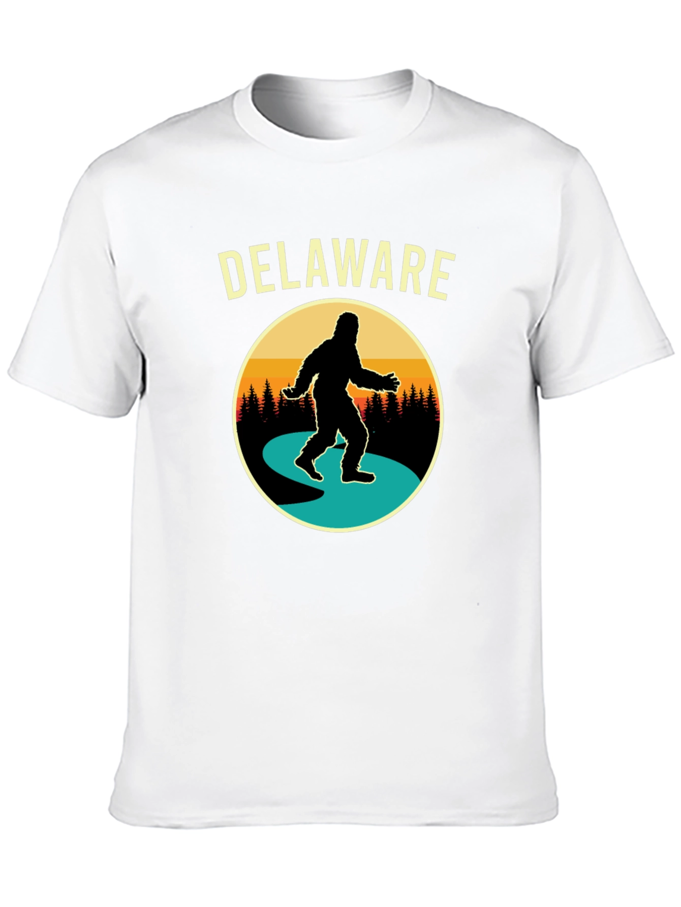 Delaware Bigfoot Graphic T-Shirt - Sasquatch Adventure Tee