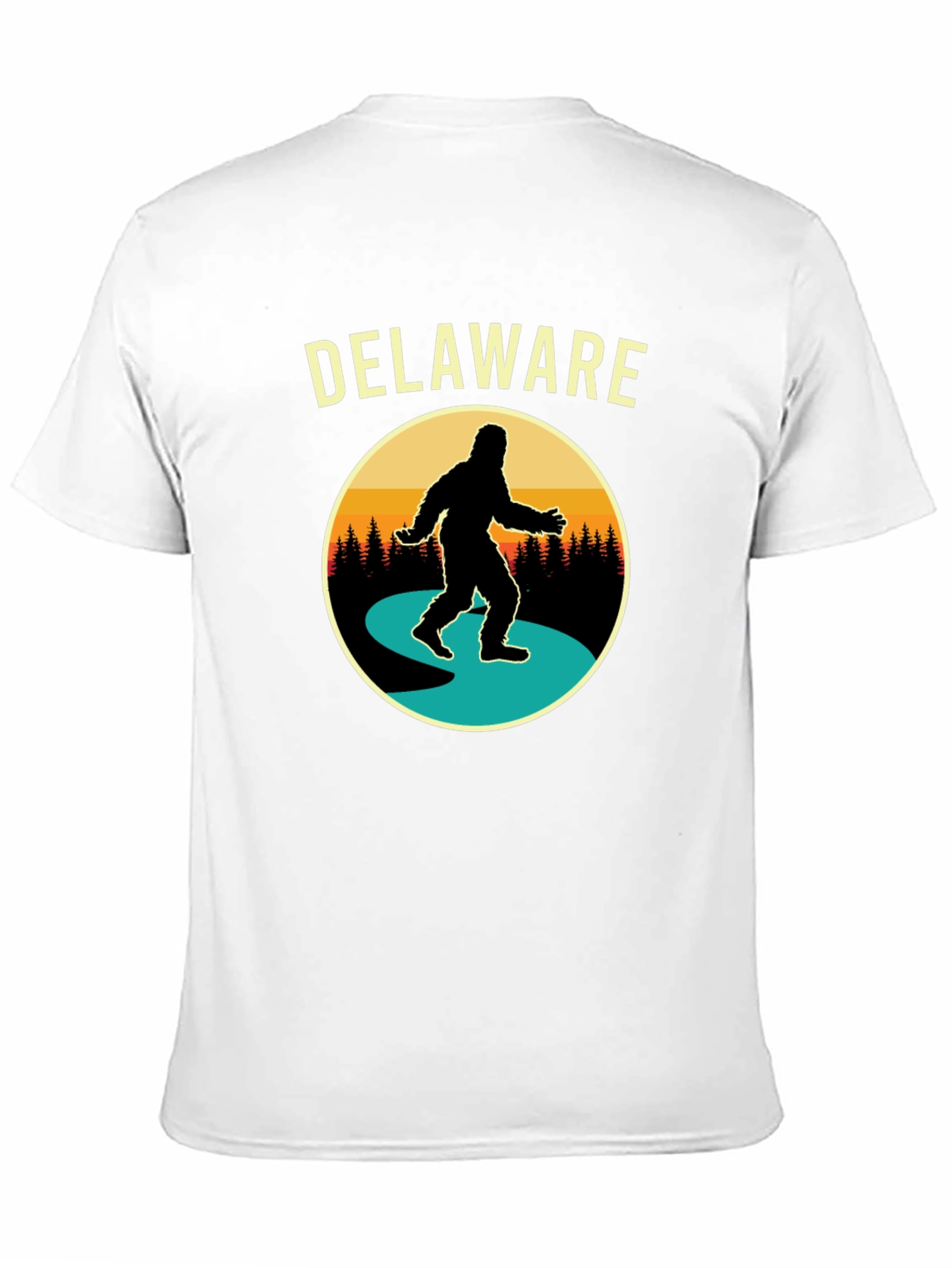 Delaware Bigfoot Graphic T-Shirt - Sasquatch Adventure Tee