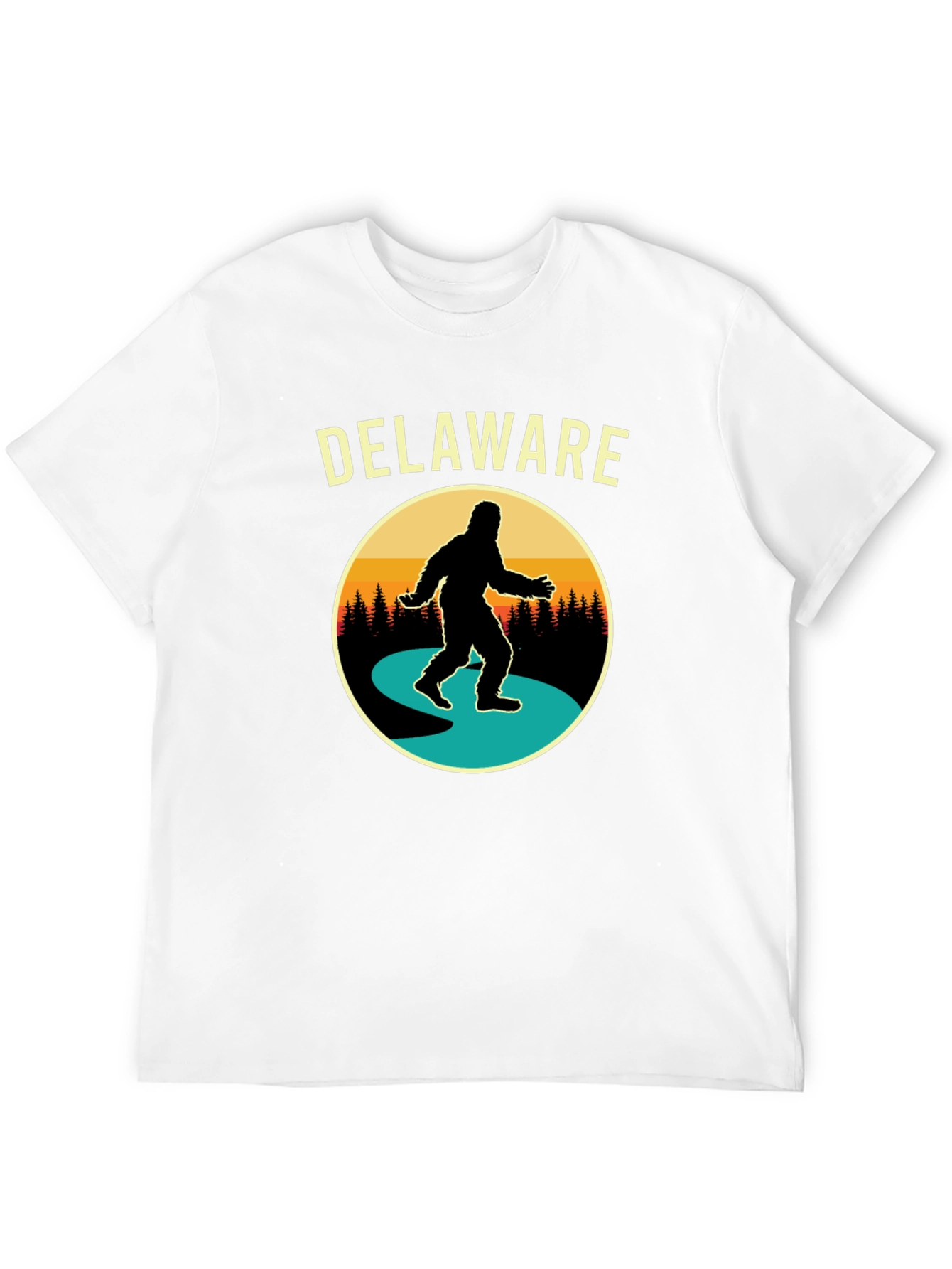 Delaware Bigfoot Graphic T-Shirt - Sasquatch Adventure Tee