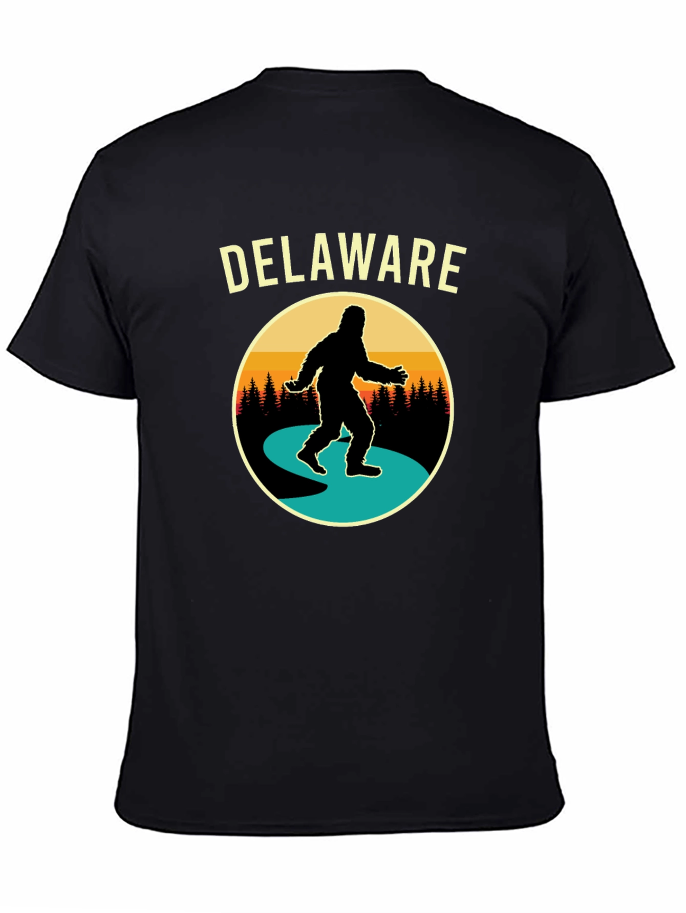 Delaware Bigfoot Graphic T-Shirt - Sasquatch Adventure Tee