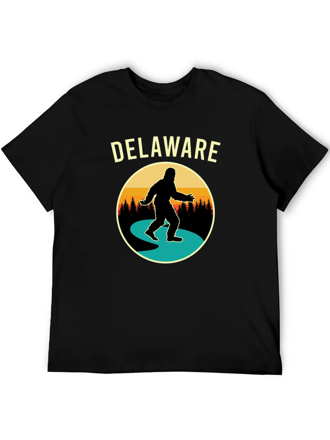 Delaware Bigfoot Graphic T-Shirt - Sasquatch Adventure Tee