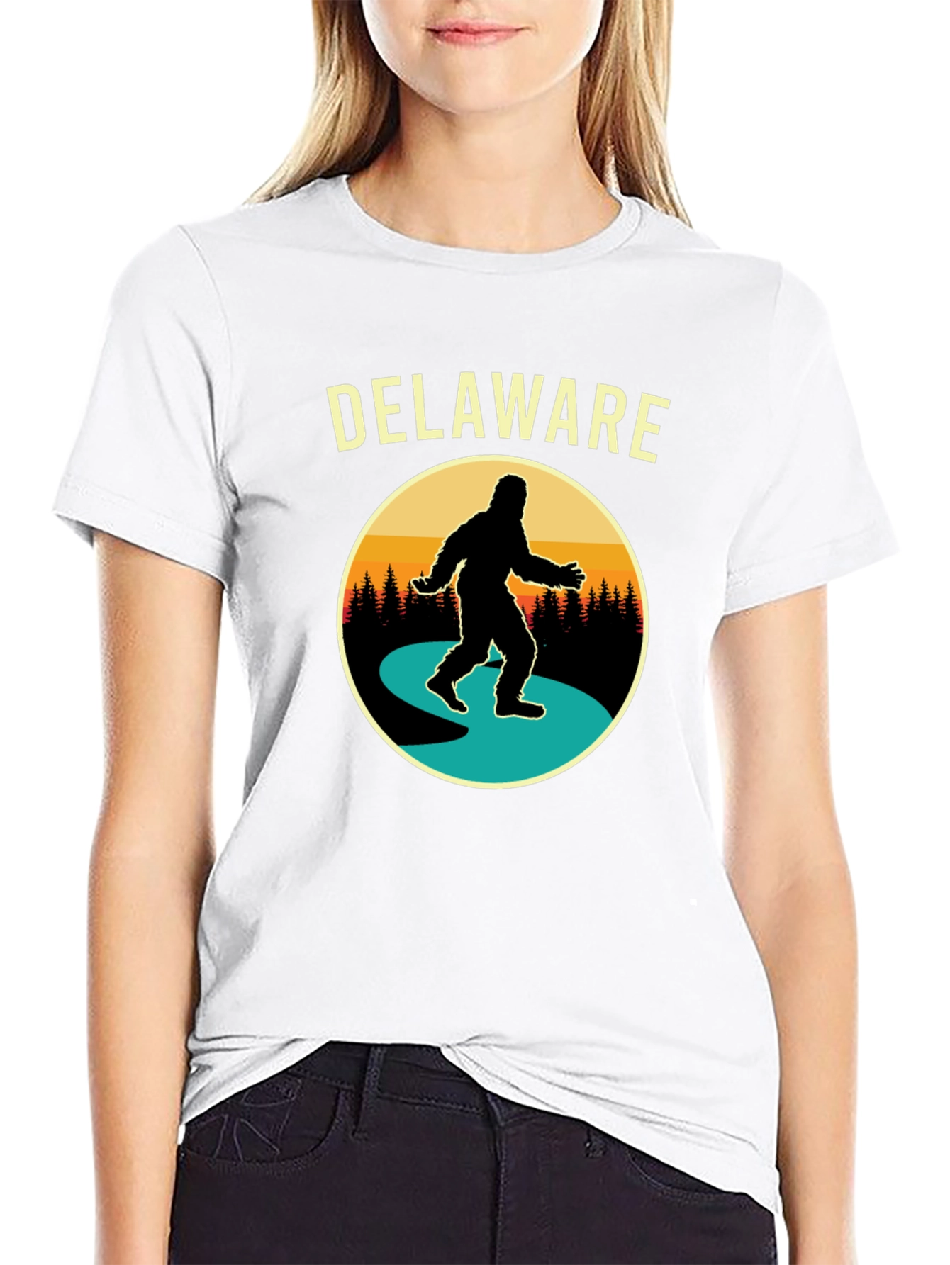 Delaware Bigfoot Graphic T-Shirt - Sasquatch Adventure Tee