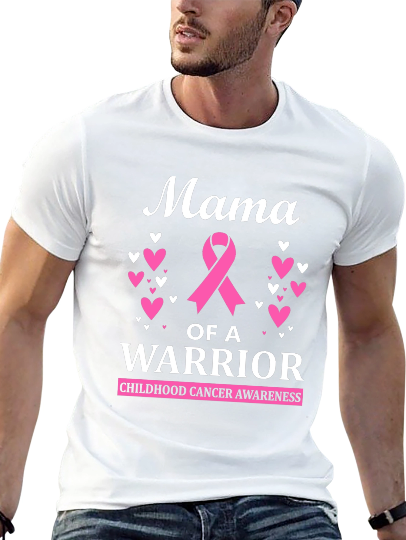 Mama of a Warrior Childhood Cancer Awareness T-Shirt