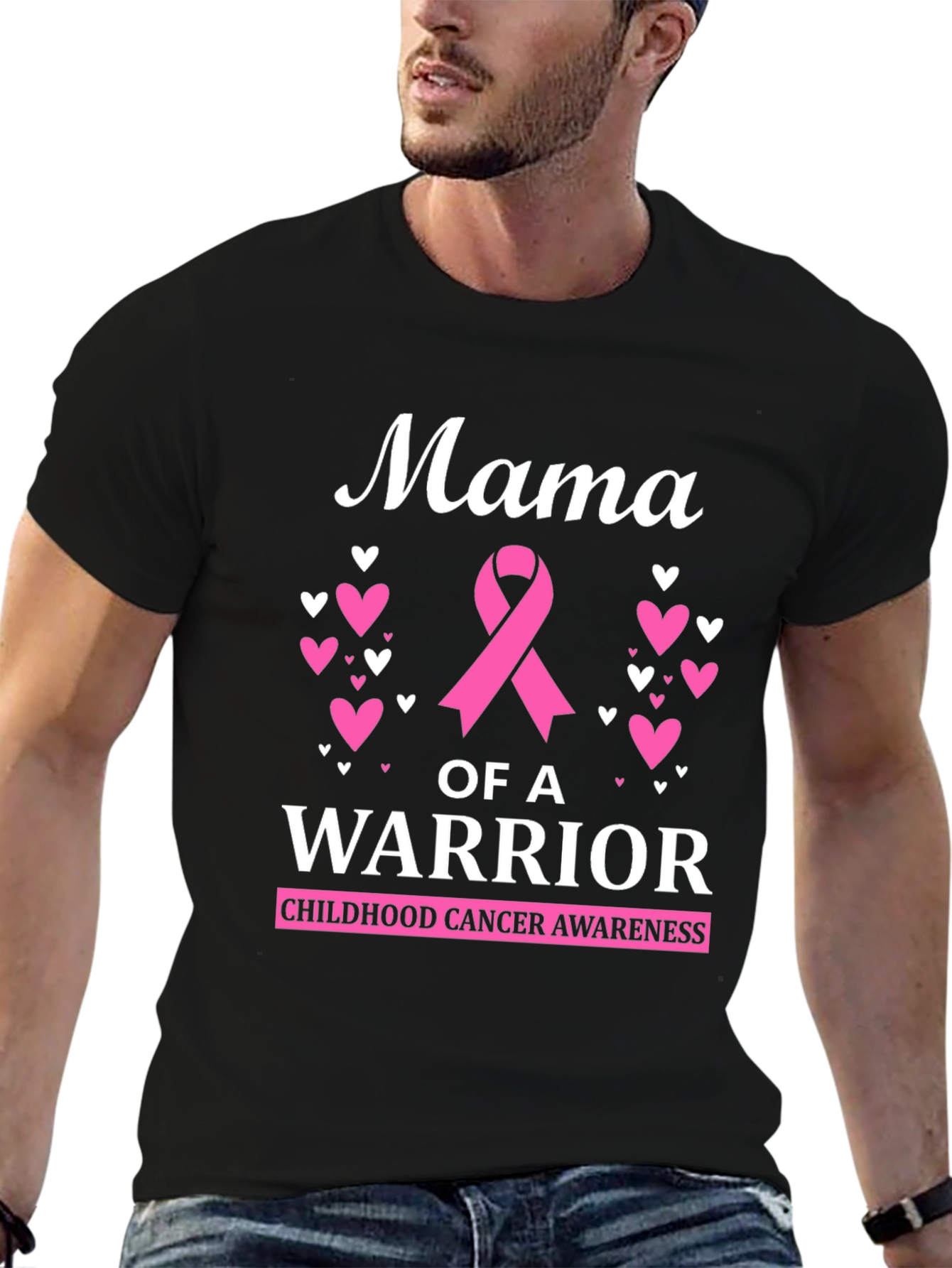 Mama of a Warrior Childhood Cancer Awareness T-Shirt