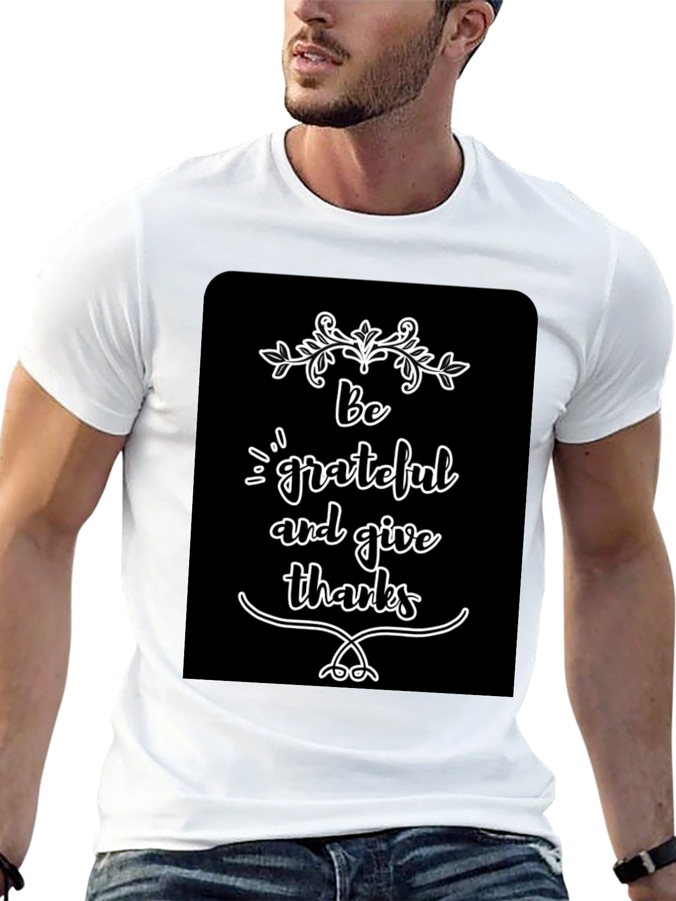 Be Grateful Graphic Tee - Black