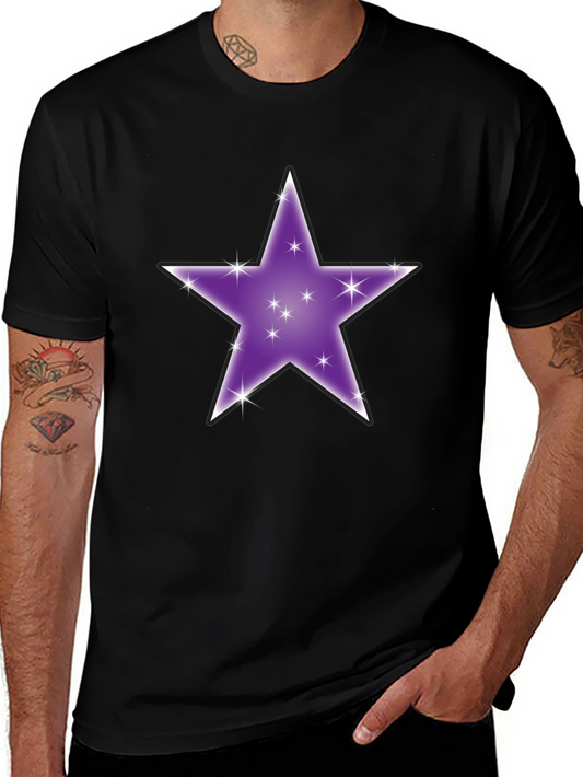 Sparkling Star Graphic Tee - Black