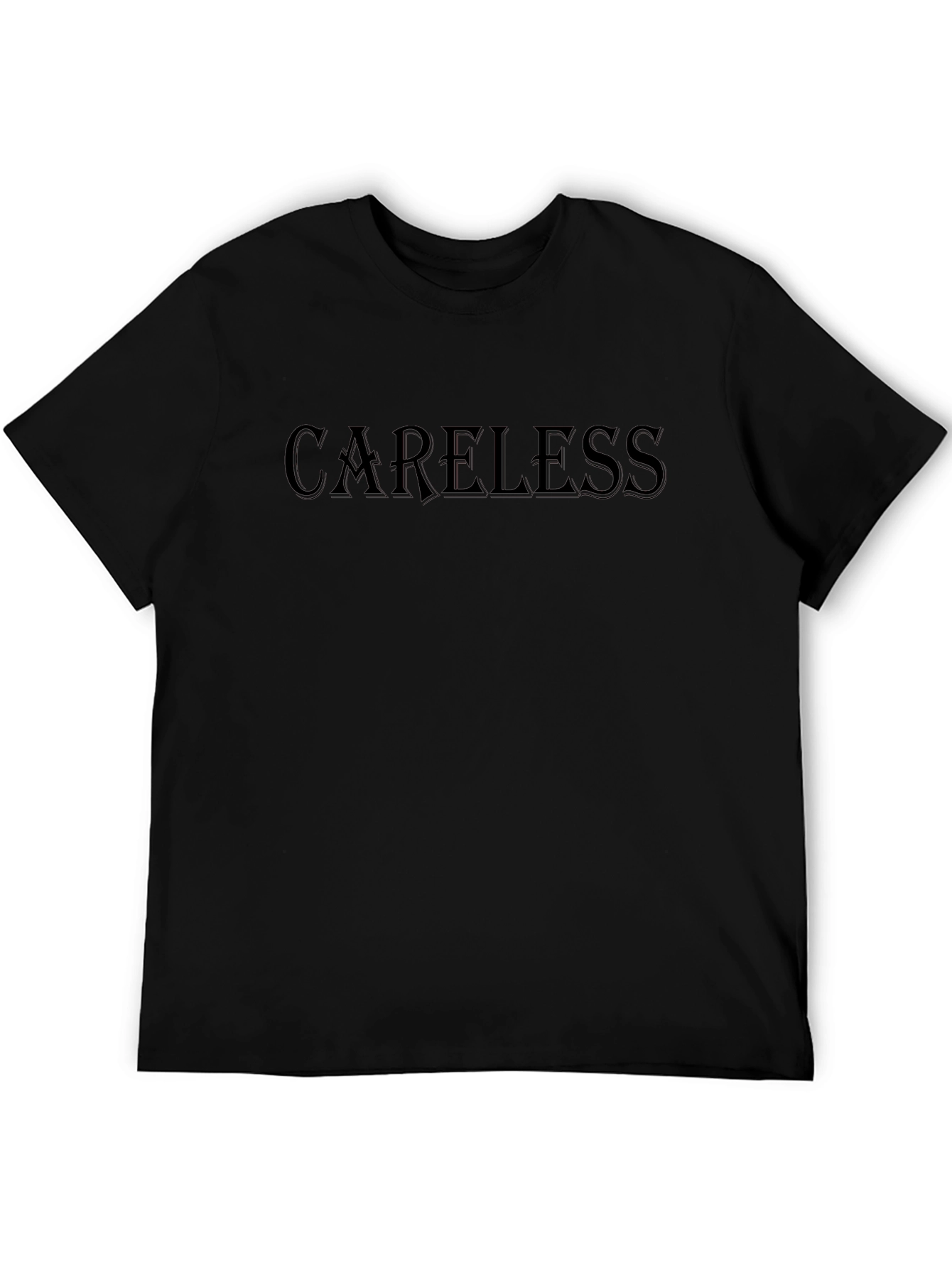 Careless Black Graphic T-Shirt - Casual Menswear