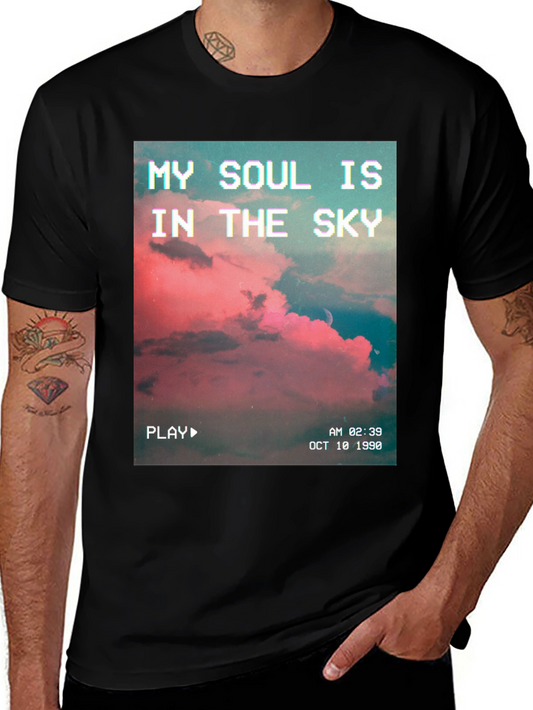 Soul in the Sky Graphic Tee - Retro VHS Style