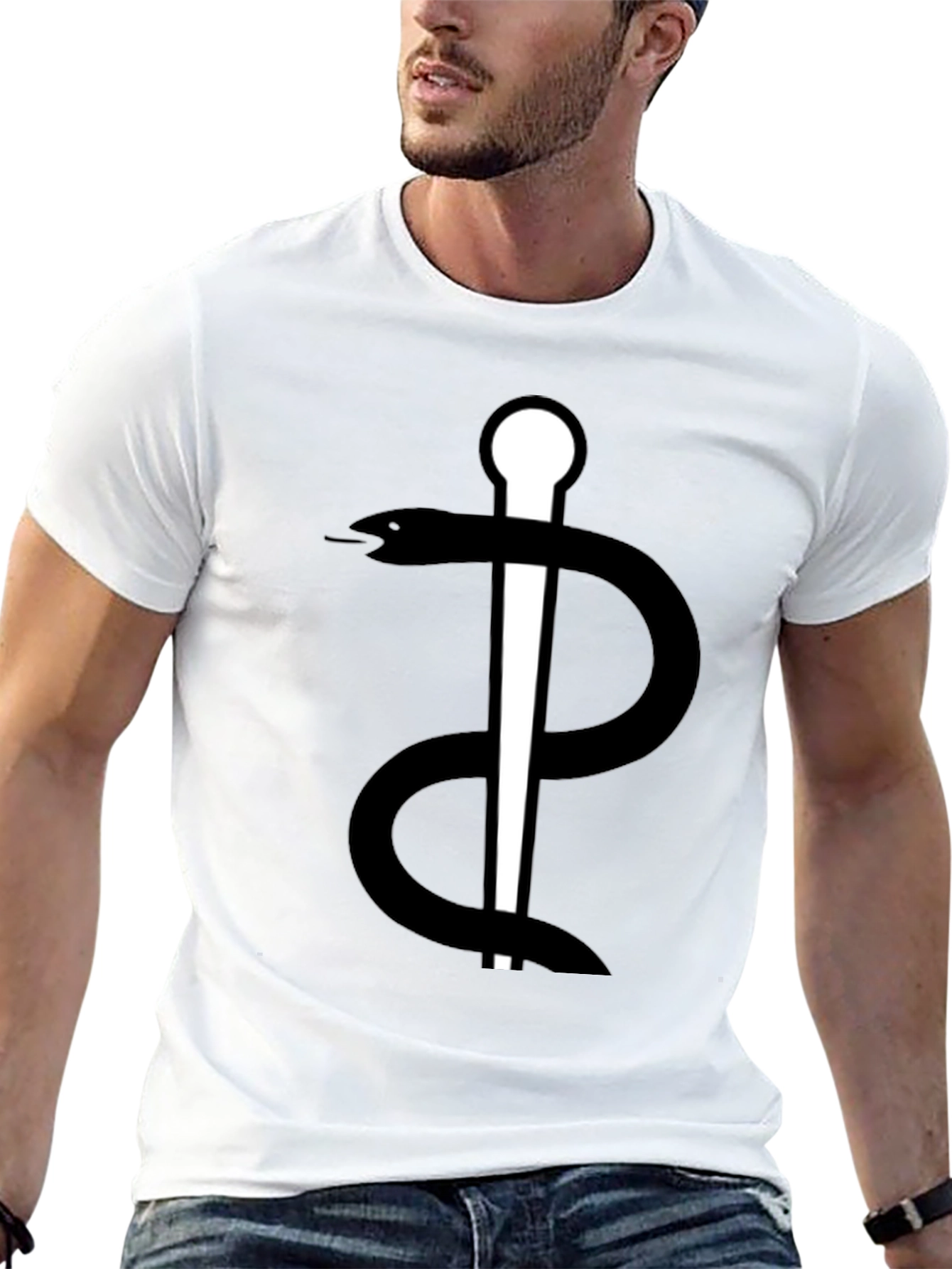 Caduceus Graphic Tee - Medical Symbol T-Shirt