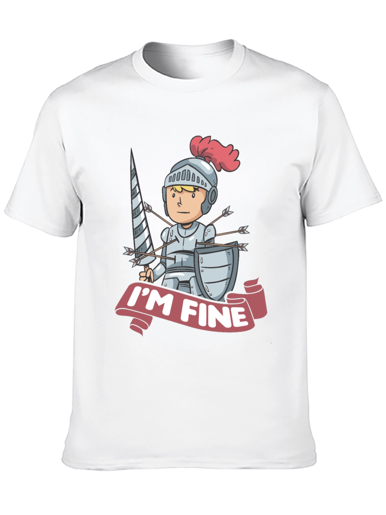 Humorous Im Fine Knight T-Shirt