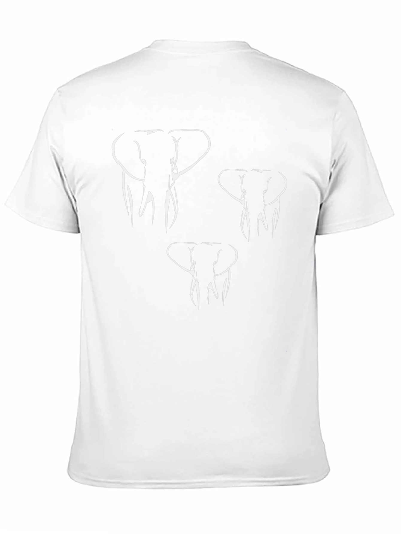 Elephant Outline Graphic Tee - Stylish Black T-Shirt