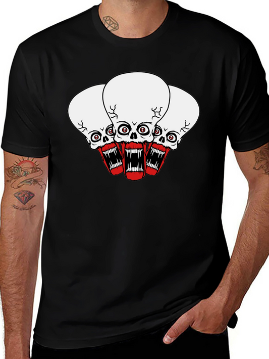 Skull Graphic Black T-Shirt - Bold Statement Tee