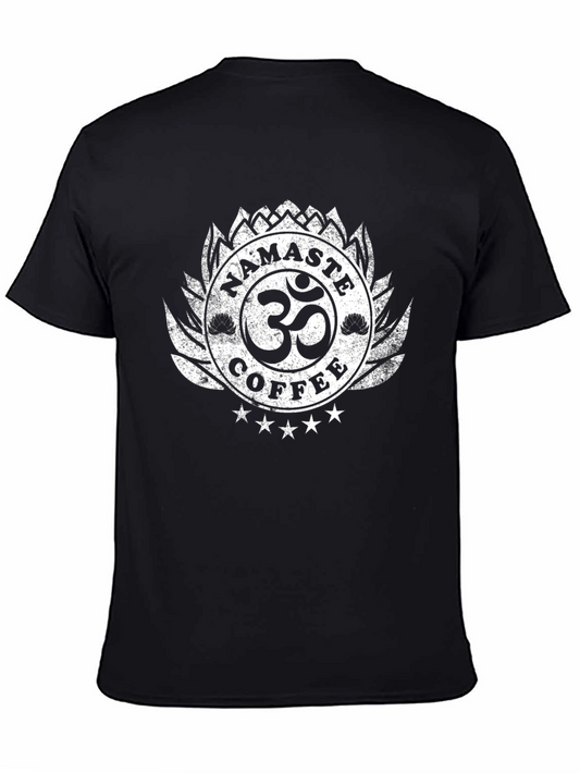 Namaste Coffee Graphic T-Shirt - Black
