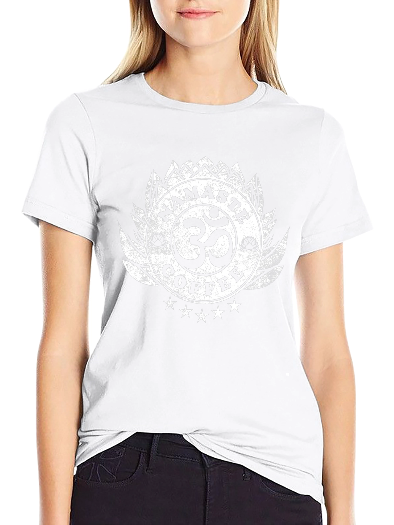 Namaste Coffee Graphic T-Shirt - Black