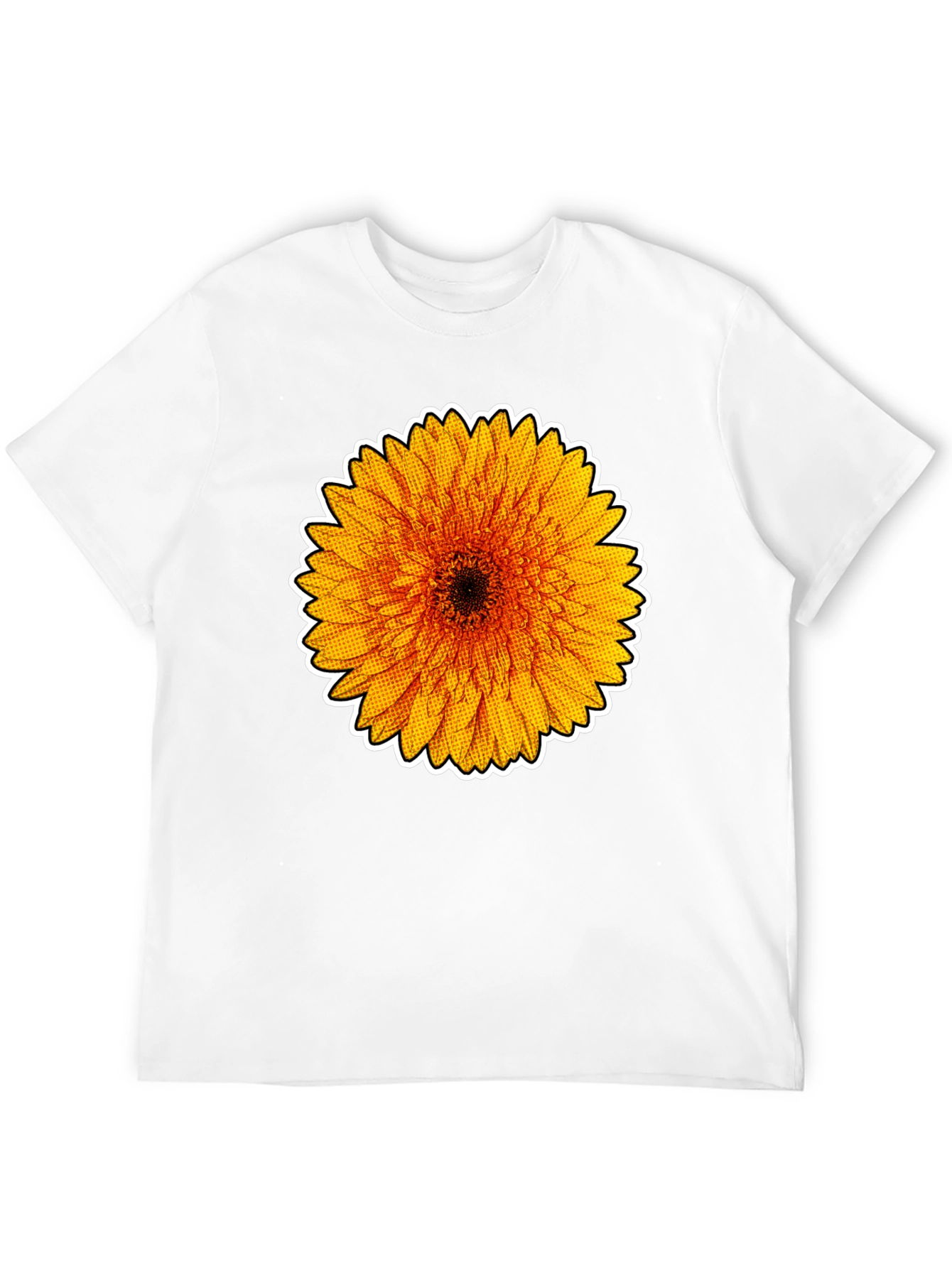 Sunflower Graphic Tee - Stylish Black Cotton T-Shirt