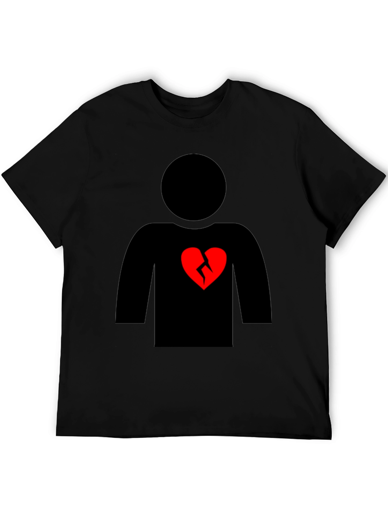 Broken Heart Graphic T-Shirt - Black