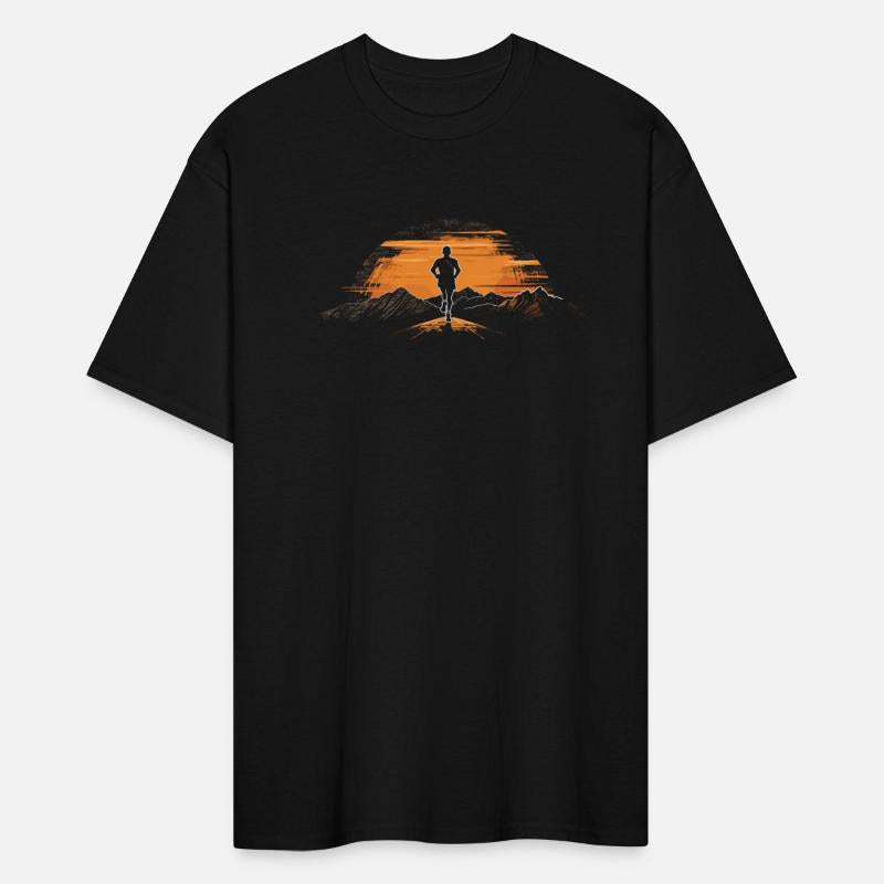 Ultramarathon Runner Mountain Sunset Challenge