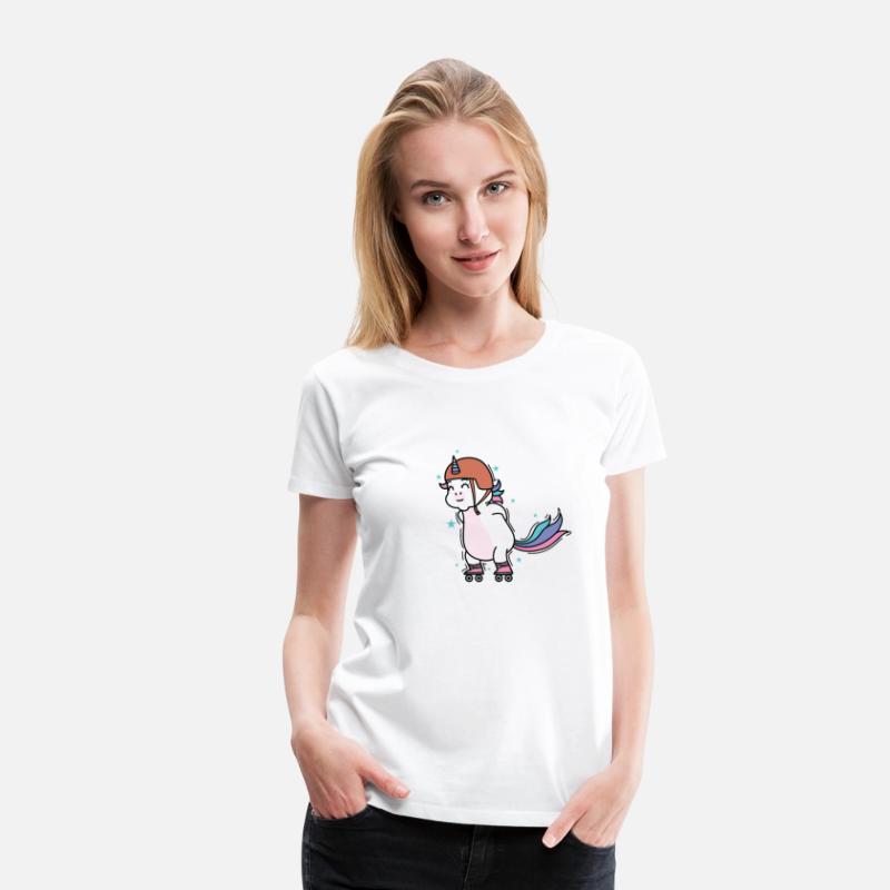 Unicorn doing Inline Skating Fable Creature Sport