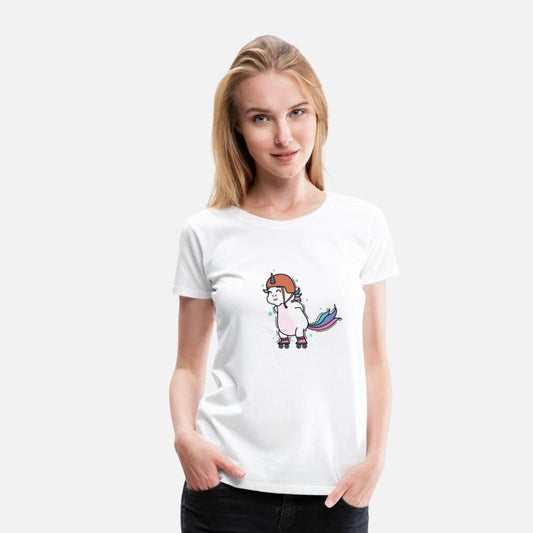 Unicorn doing Inline Skating Fable Creature Sport
