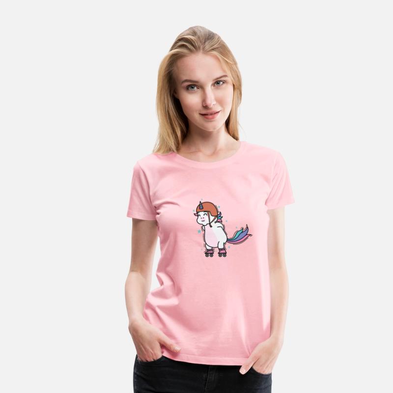 Unicorn doing Inline Skating Fable Creature Sport