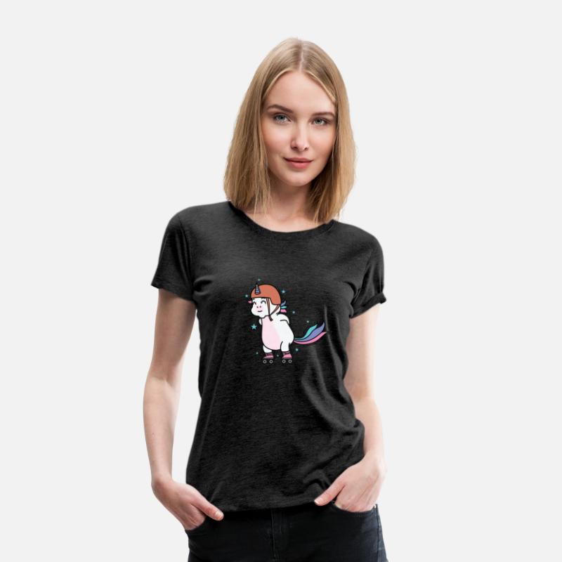Unicorn doing Inline Skating Fable Creature Sport