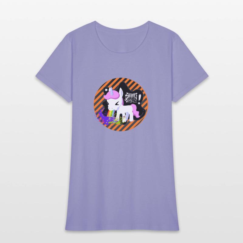 Unicorns get airsick when riding on rainbows