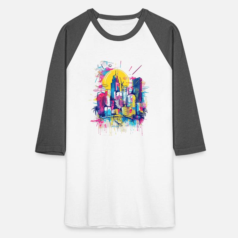 Urban Splatter Skyline Silhouettes