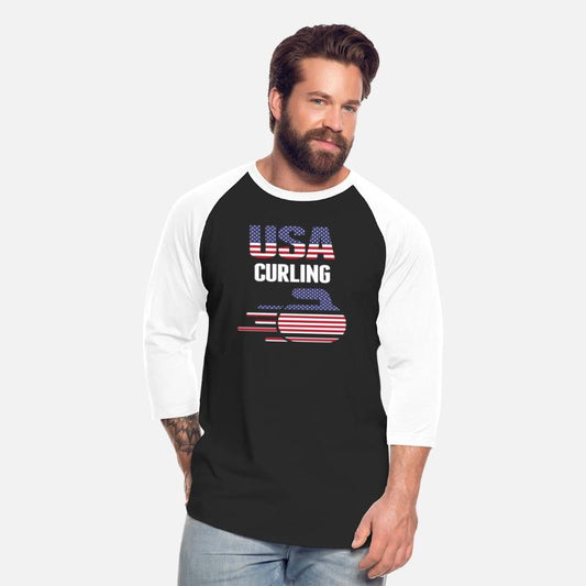 Usa Team Curling Rock Jersey Winter Sports
