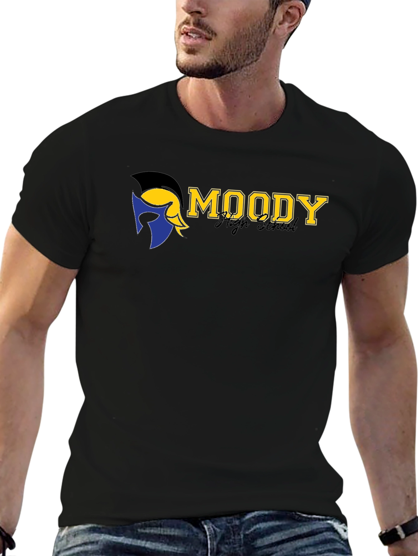 Moody High School Spartans Black T-Shirt