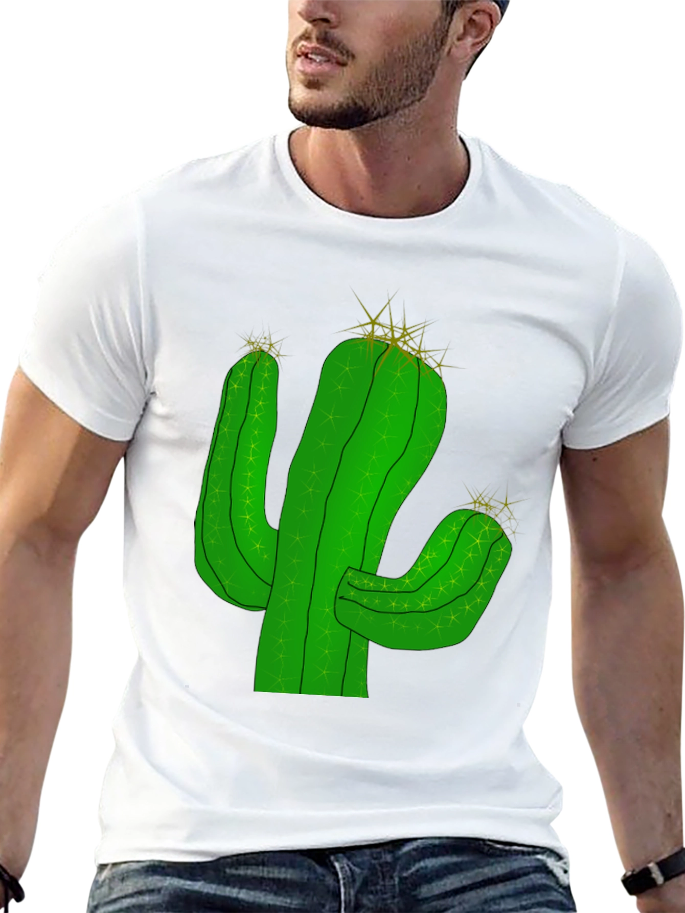 Cactus Graphic Tee - Desert Style Black T-Shirt